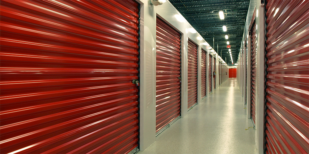 Inside one of our indoor storage buildings