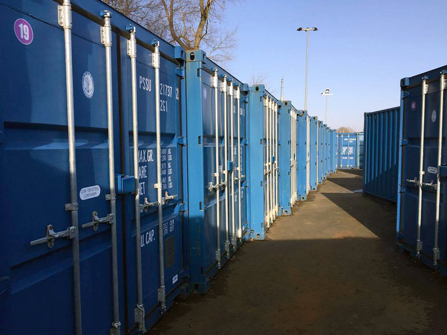 Drive-up storage containers