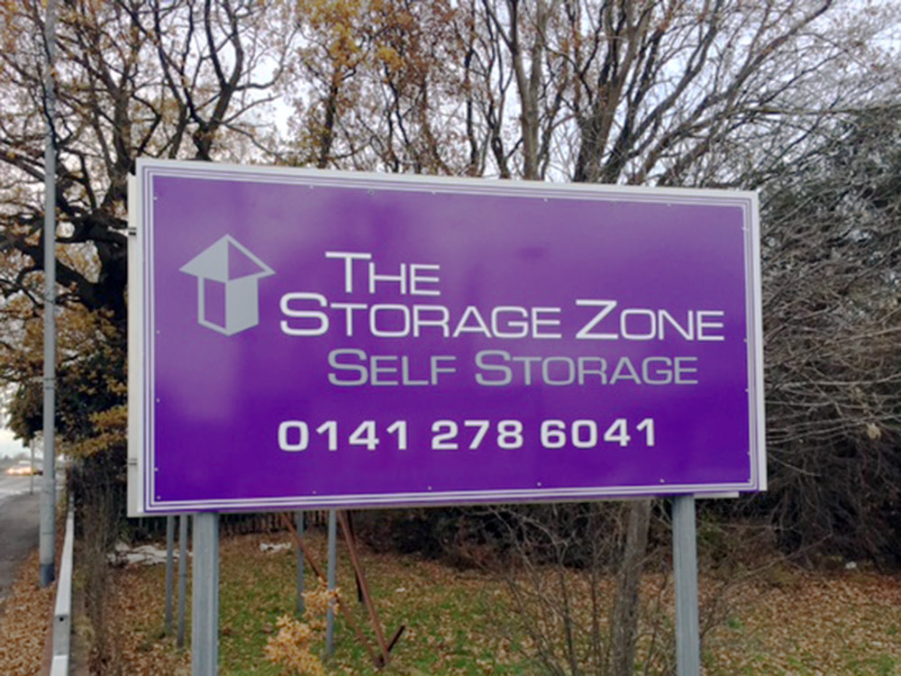 The Storage Zone signage